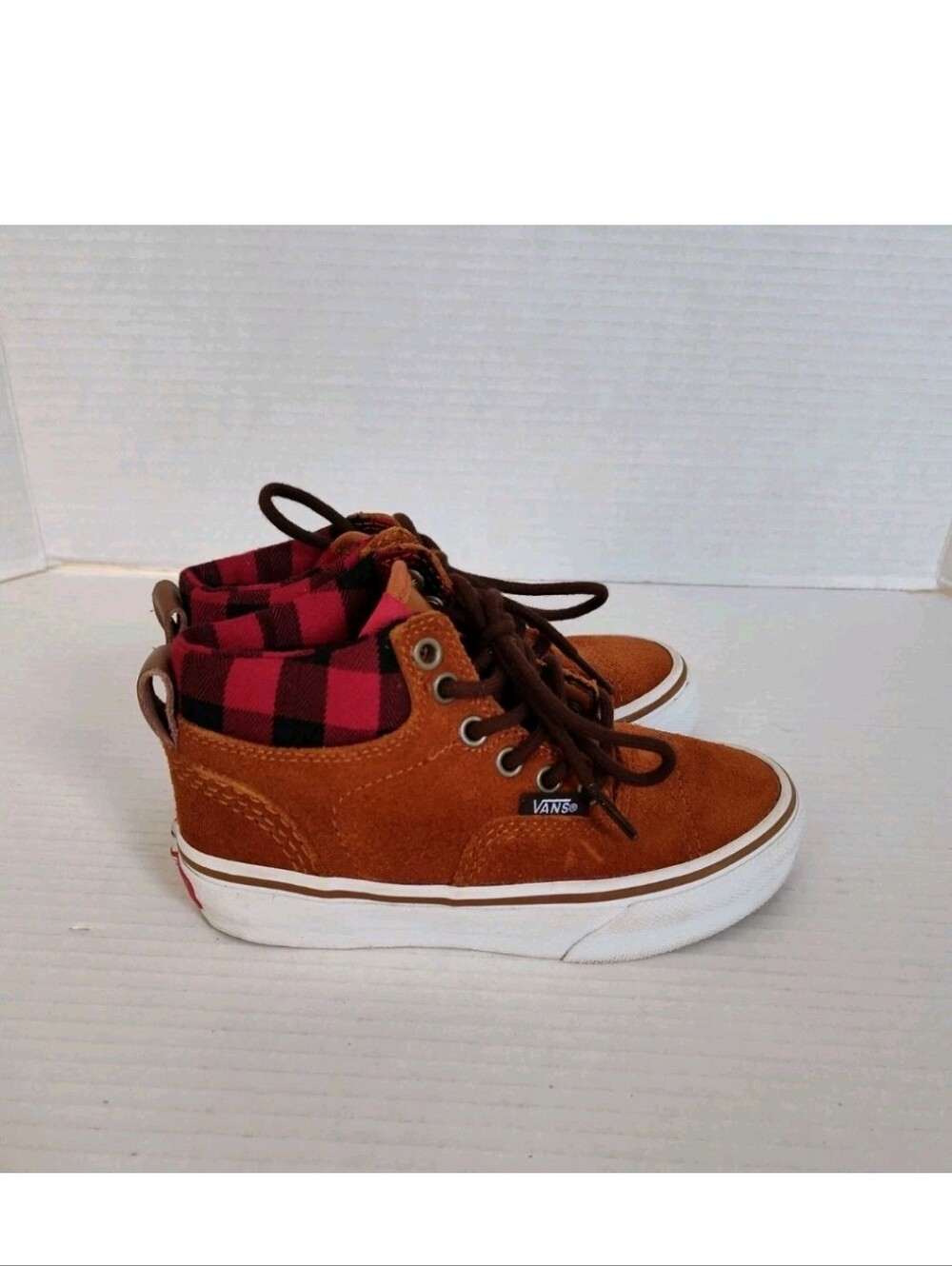 VANS Sneakers Era-Hi MTE Shoes Glazed Ginger Plaid Kids Size 11 Shoes Fall Autum